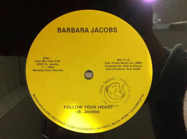 Barbara Jacobs – Follow Your Heart (12", US - 1990)