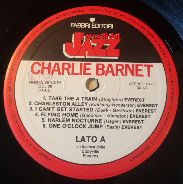 Charlie Barnet – Charlie Barnet (LP, Compilation, Italy - 1981)