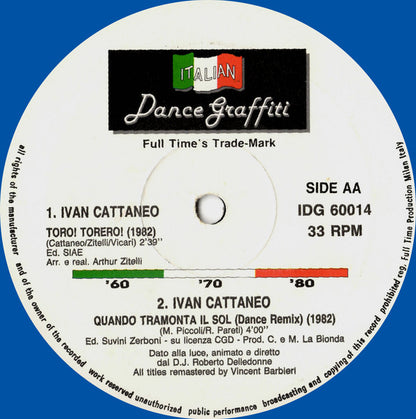 Ivan Cattaneo – I Ballabili Degli Anni '60 - '70 - '80 (In Versione Originale) (12", Compilation, Italy)