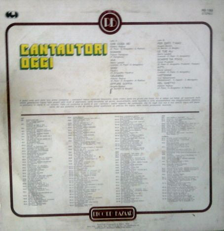 Various – Cantautori Oggi (LP, Compilation, Italy - 1978)