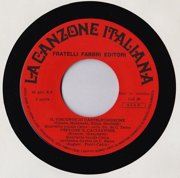 Quartetto Cetra – La Canzone Italiana - N° 28 (7", Italy - 1970)