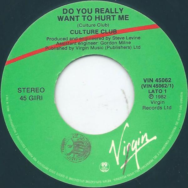 Culture Club – Do You Really Want To Hurt Me (7", Italy - 1982)
