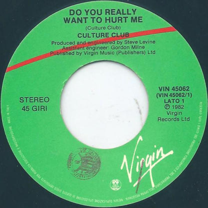Culture Club – Do You Really Want To Hurt Me (7", Italy - 1982)