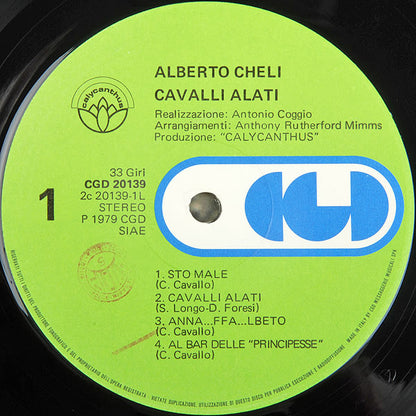 Alberto Cheli – Cavalli Alati (LP, Album, Italy - 1979)