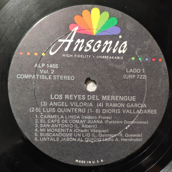 Angel Viloria, Luis Quintero (2), Ramon Garcia (2), Dioris Valladares – Los Reyes Del Merengue Vol. 2 (LP, Compilation, US)