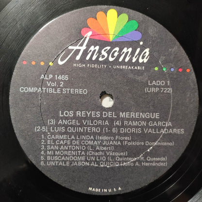 Angel Viloria, Luis Quintero (2), Ramon Garcia (2), Dioris Valladares – Los Reyes Del Merengue Vol. 2 (LP, Compilation, US)