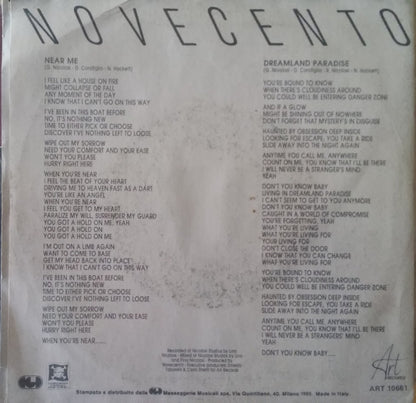 Novecento – Dreamland Paradise (7", Italy - 1986)