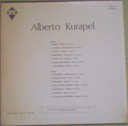 Alberto Kurapel – Amanecerá La Siembra (LP, Album, Canada - 1976)