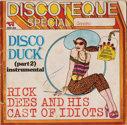 Rick Dees & His Cast Of Idiots – Disco Duck (Part 1) (7", Italy - 1976)