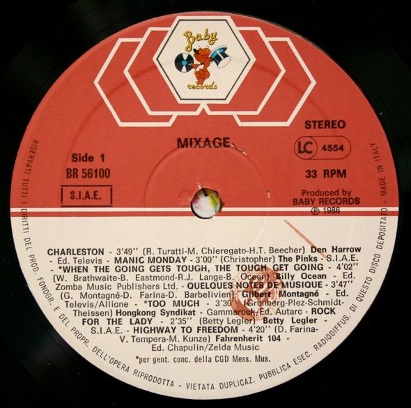 Various – Mixage (LP, Compilation, Italy - 1986)
