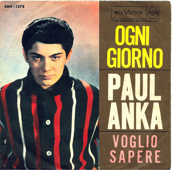 Paul Anka – Ogni Giorno (7", Italy - 1962)