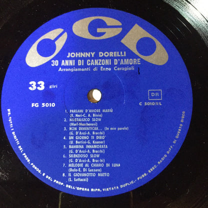 Johnny Dorelli – 30 Anni Di Canzoni D'Amore (LP, Album, Italy - 1964)