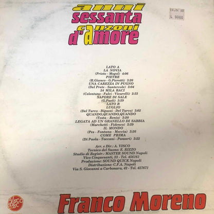 Franco Moreno – Anni Sessanta Canzoni D'Amore (LP, Italy - 1990)