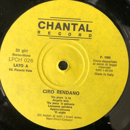 Ciro Rendano – Peccato D'Ammore (LP, Italy - 1980)
