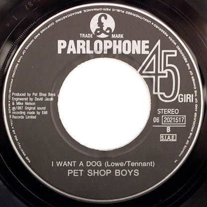Pet Shop Boys – Rent (7", Italy - 1987)