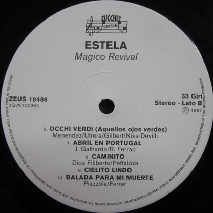 Estela Uriarte – Magico Revival (LP, Album, Italy - 1987)