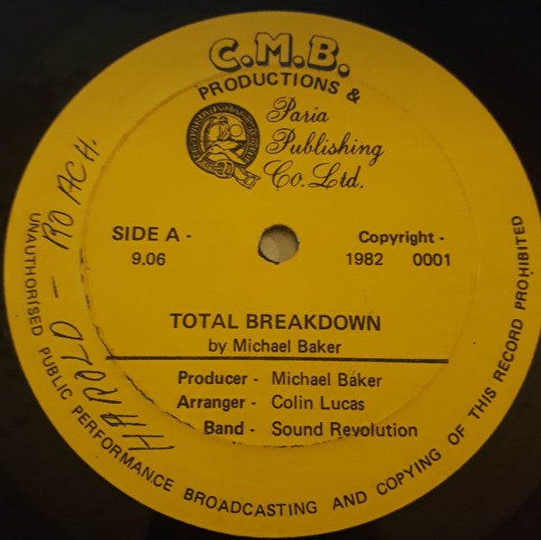 Michael Baker (12) – Total Breakdown / Social Pressure (12", Trinidad & Tobago - 1982)