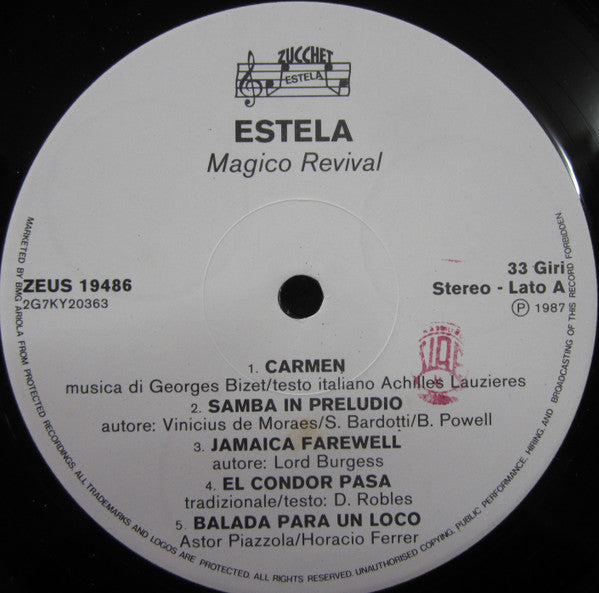 Estela Uriarte – Magico Revival (LP, Album, Italy - 1987)
