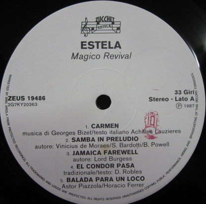 Estela Uriarte – Magico Revival (LP, Album, Italy - 1987)