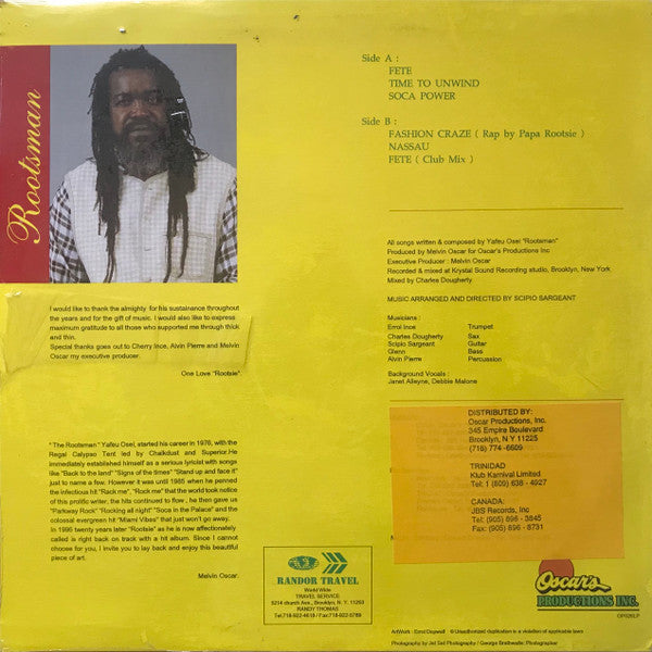 Rootsman – Soca Power (LP, US - 1996)