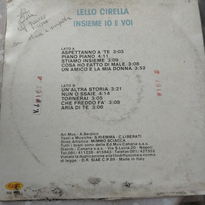 Lello Cirella – Insieme Io E Voi (LP, Italy - 1989)