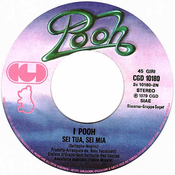 Pooh – Io Sono Vivo (7", Italy - 1979)