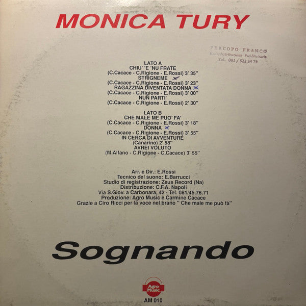 Monica Tury – Sognando... (LP, Album, Italy)