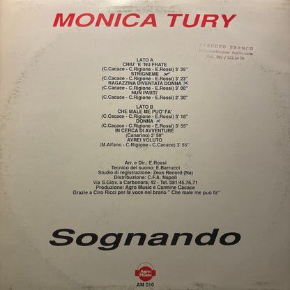 Monica Tury – Sognando... (LP, Album, Italy)