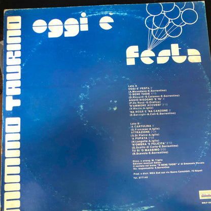 Mimmo Taurino – Oggi E' Festa (LP, Album, Italy - 1984)