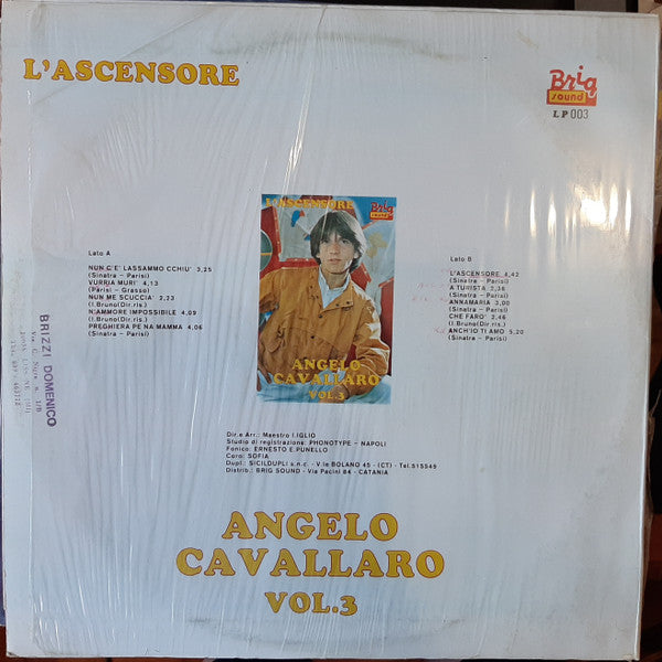 Angelo Cavallaro – L'ascensore Vol. 3 (LP, Album, Italy - 1983)