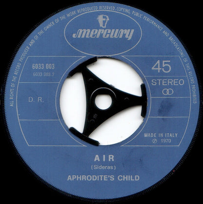 Aphrodite's Child – Spring Summer Winter And Fall (7", Italy - 1970)