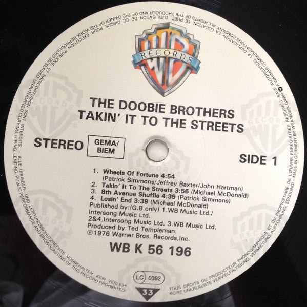 The Doobie Brothers – Takin' It To The Streets (LP, Album, Reissue, Europe)