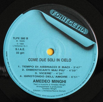 Amedeo Minghi – Come Due Soli In Cielo (LP, Album, Italy - 1994)