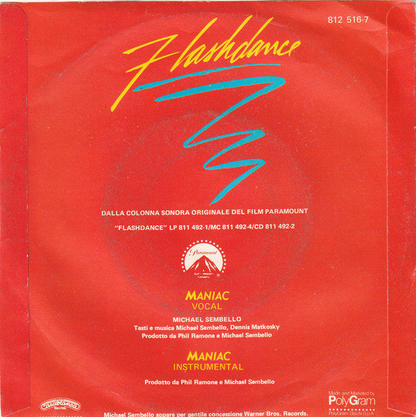Michael Sembello – Maniac (7", Italy - 1983)