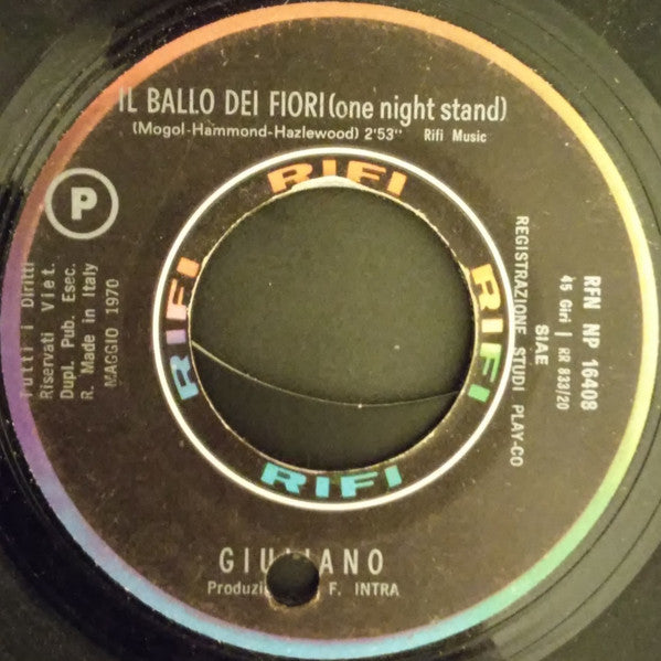 Giuliano Cederle – Il Ballo Dei Fiori / Serenata D'Amore (7", Italy - 1970)