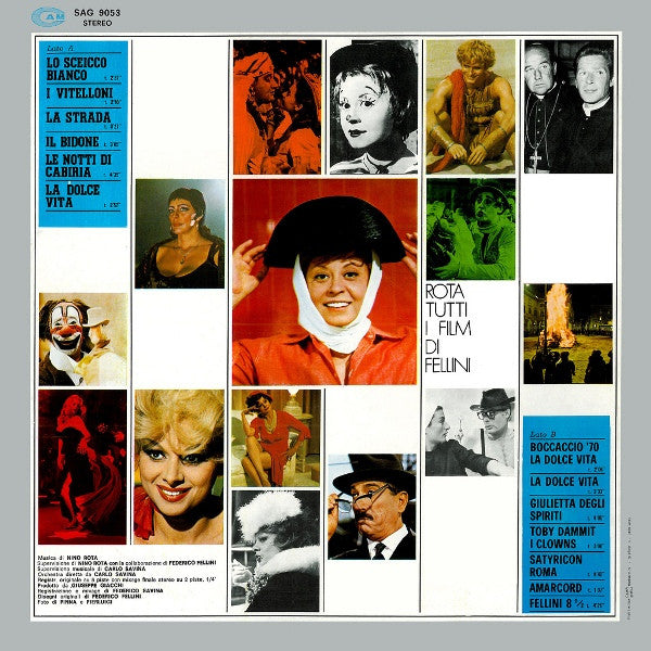 Nino Rota – Tutti I Film Di Fellini (LP, Compilation, Italy - 1974)