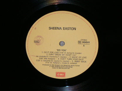 Sheena Easton – Do You (LP, Album, Italy - 1985)