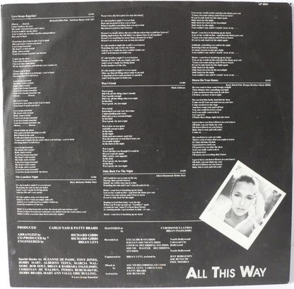 Patty Brard – All This Way (LP, Album, Italy - 1981)