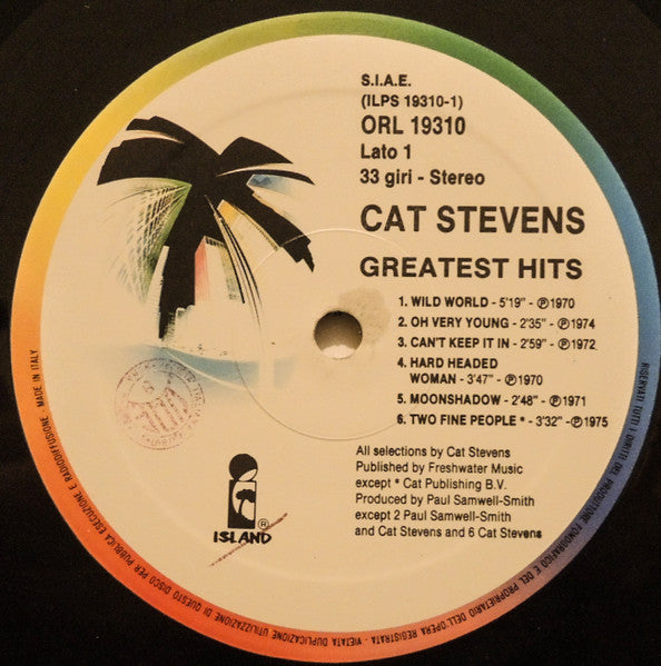 Cat Stevens – Greatest Hits (LP, Reissue, Compilation, Italy)