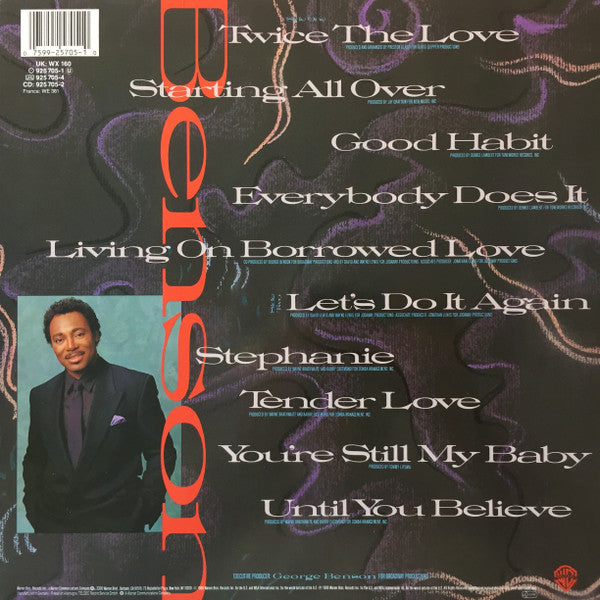 George Benson – Twice The Love (LP, Album, Europe - 1988)