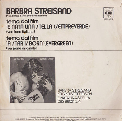 Barbra Streisand – Tema Dal Film "E' Nata Una Stella" (7", Italy - 1977)