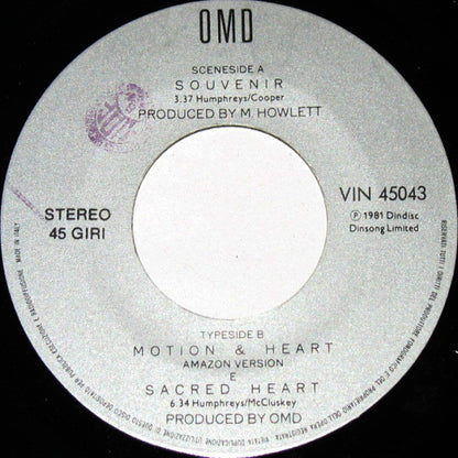 Orchestral Manoeuvres In The Dark – Souvenir (7", Italy - 1981)