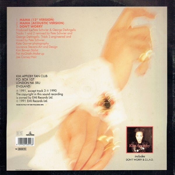 Kim Appleby – Mama / Don't Worry (12", Italy - 1991)