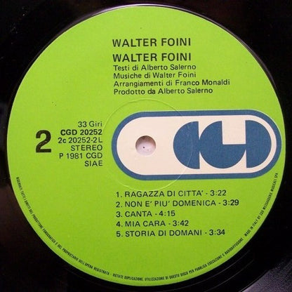 Walter Foini – Walter Foini (LP, Album, Italy - 1981)