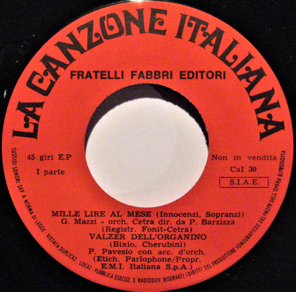 Various – La Canzone Italiana - N° 30 (7", Italy - 1970)