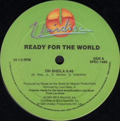 Ready For The World, T-Connection – Oh Sheila / At Midnight (12", Canada - 1990)
