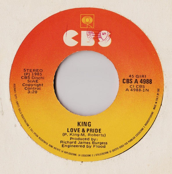 King – Love & Pride (7", Italy - 1985)