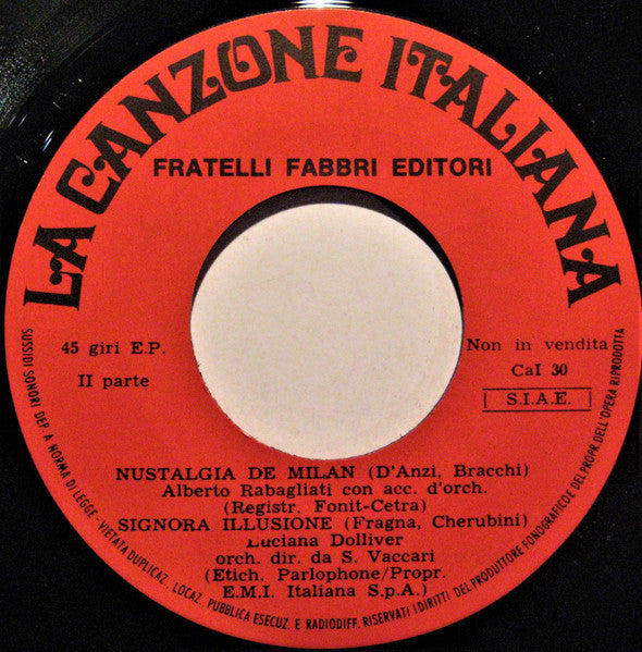 Various – La Canzone Italiana - N° 30 (7", Italy - 1970)