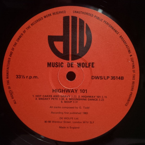 The International Television Orchestra – Highway 101 (LP, UK - 1983)