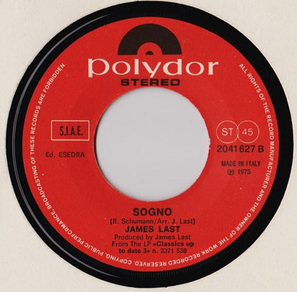 James Last – Tristezza (Studio, Op. 10 N.3) (7", Italy - 1975)
